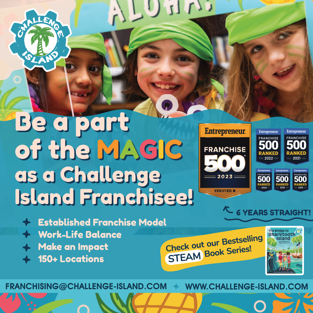 Challenge Island is Included on Entrepreneur Magazine’s Franchise 500 for the 6th Year in a Row!